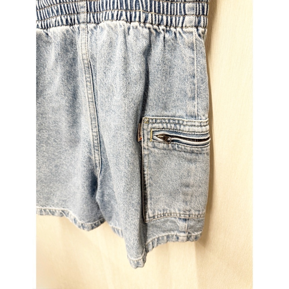 NWOT Wrangler Light Wash Denim Zip-Front Utility Romper, Size 4 - Picture 8 of 10